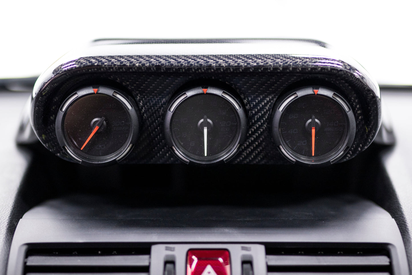 OLM Carbon Fiber OLM S-line Triple Gauge Pod - 2015-2021 Subaru WRX / STI