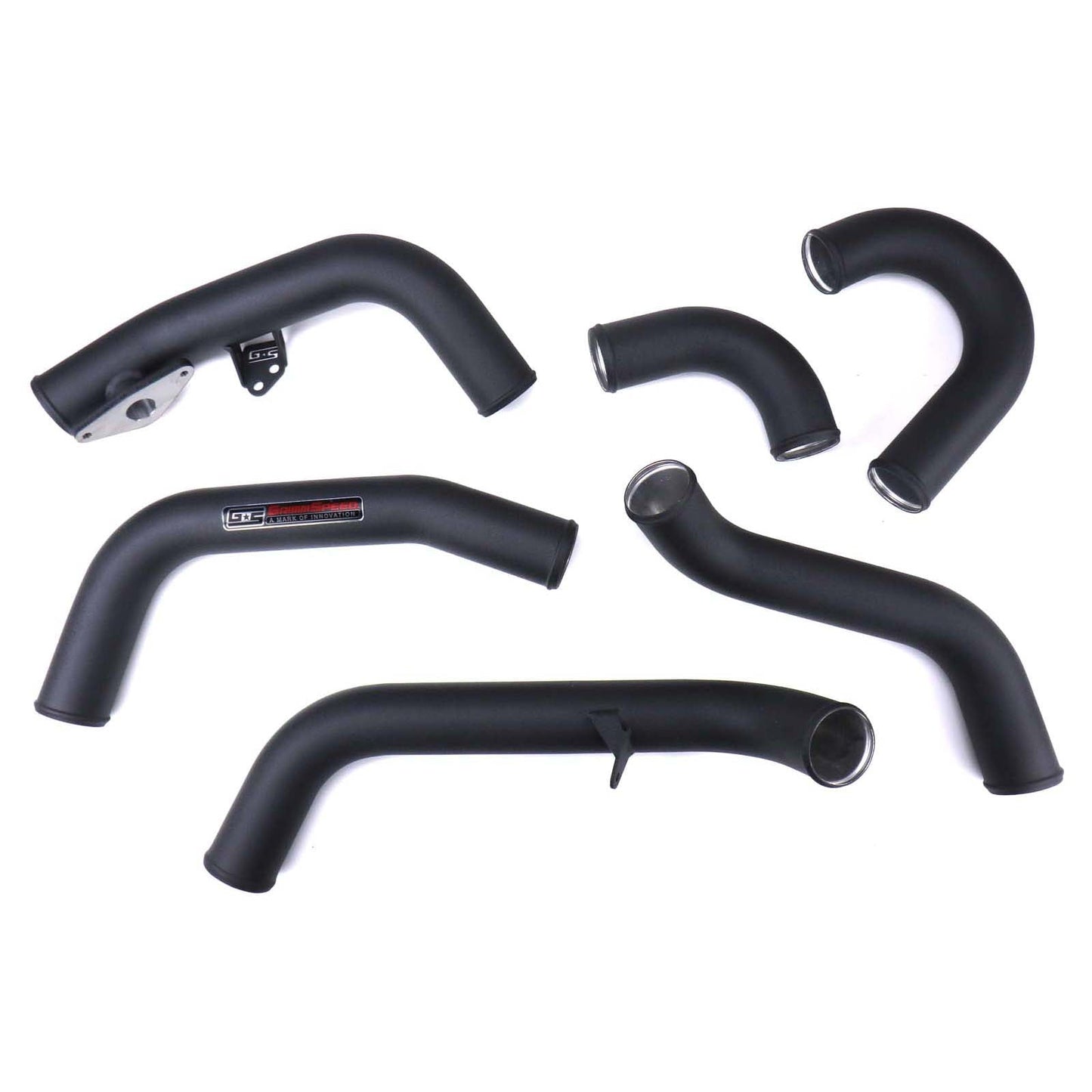 GrimmSpeed Front Mount Intercooler Pipe Kit Black - 2015-2021 Subaru STI