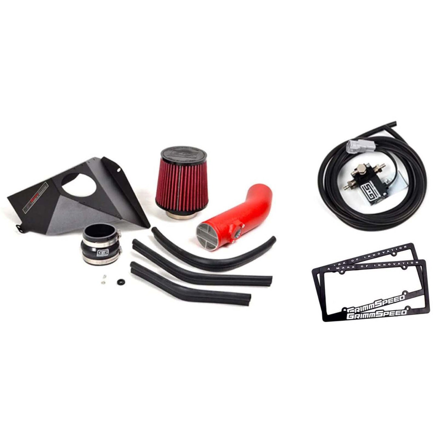 GrimmSpeed Stage 1 Power Package Red - 2015-2021 Subaru STI