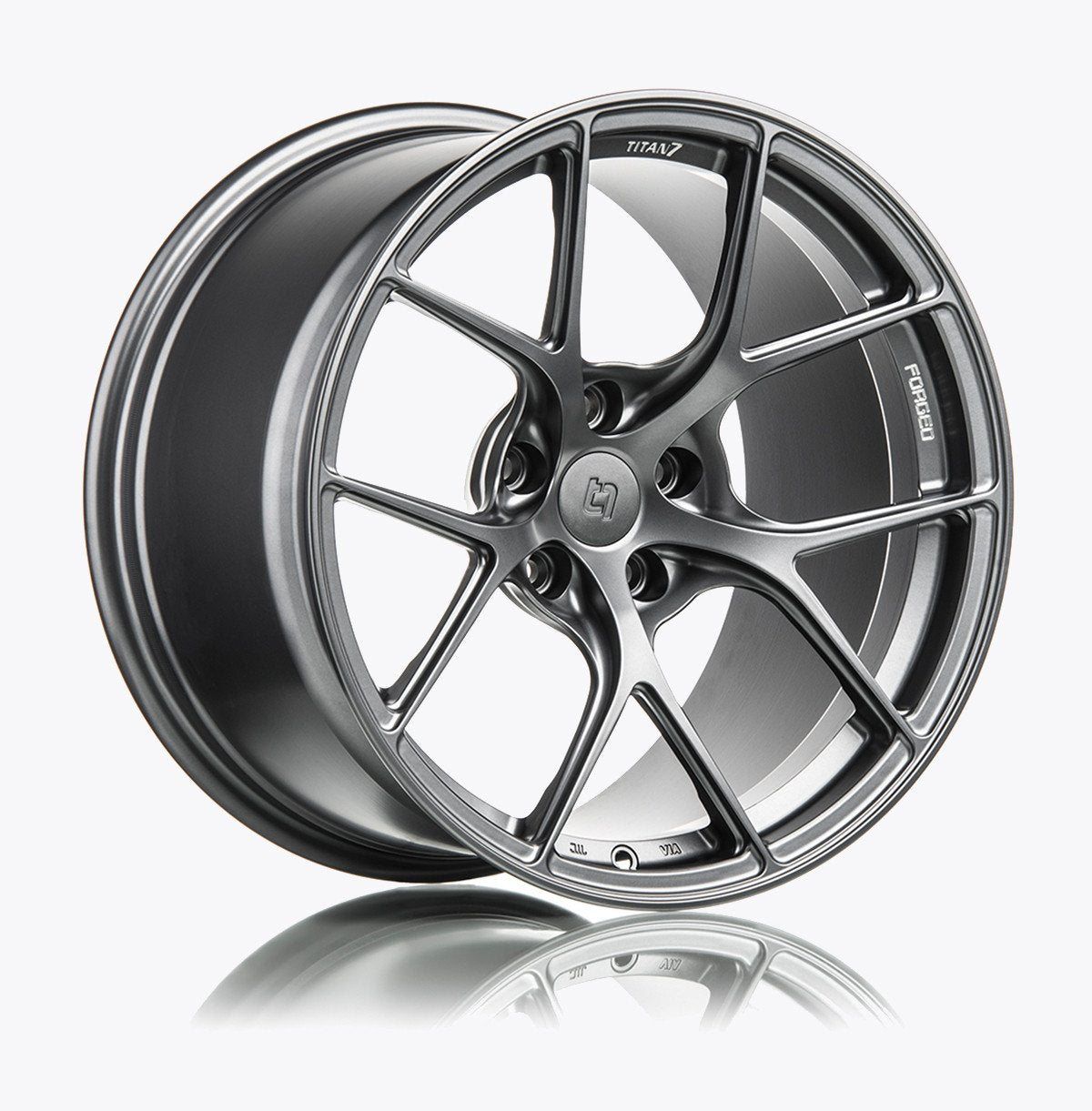 TITAN 7 T-S5 Satin Titanium 19x9 +35 5X114.3 (Single Wheel) - 2015-2023 Subaru WRX / 2015-2021 STI / 2019-2023 Forester