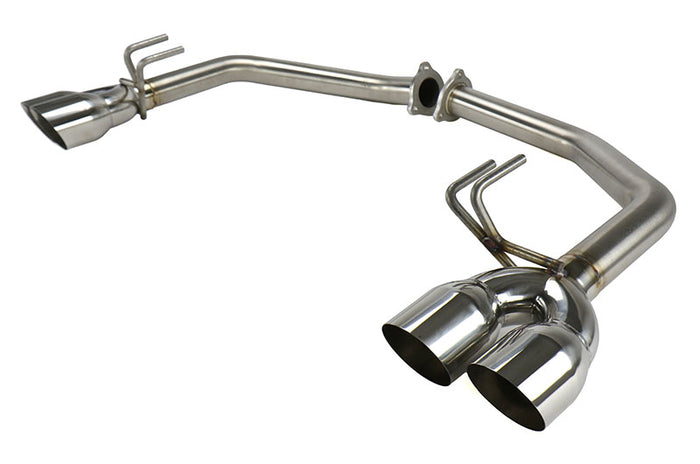 Nameless Performance Muffler Delete Single Wall Polished Tips - 2015-2021 Subaru WRX / 2015-2018 STI