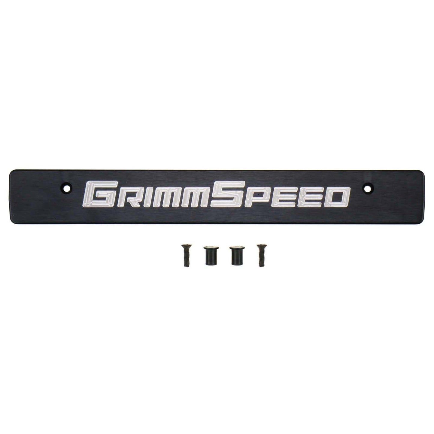 GrimmSpeed License Plate Delete Black/Silver - 2015-2021 Subaru WRX/STI