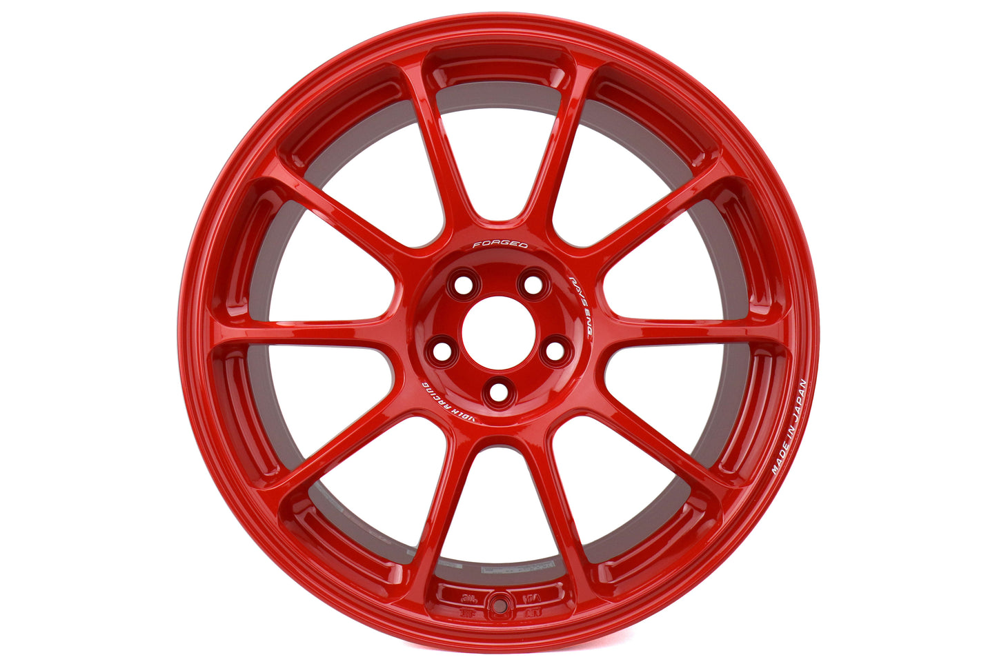 Volk ZE40 Hyper Red 18x9.5 +43 5x100 Face 2 (Single Wheel) - 2013-2023 Subaru BRZ / Scion FR-S / Toyota GR86 / 2014-2018 Subaru Forester