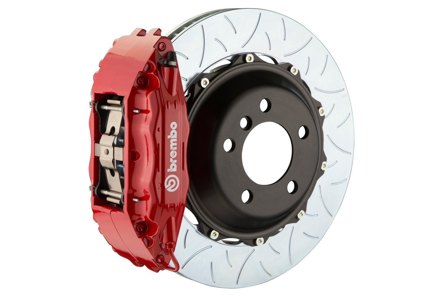 Brembo GT Systems 4 Piston Front Red Big Brake Kit Type 3 Slotted Rotors - 2005-2017 Subaru STI