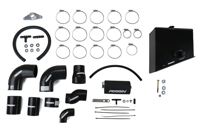 PERRIN Boost Tube Kit Neon Yellow Piping Black Couplers - 2015-2021 Subaru STI