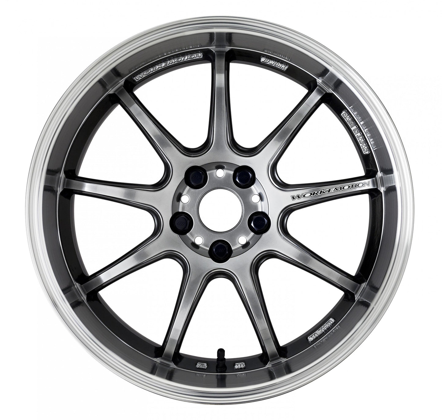 Work Wheels Emotion D9R (GTSRC) GT Silver Rim Cut 18x9.5 +30 5x114.3 (Sold As Pair) - 2015-2024 Subaru WRX / 2015-2021 STI / 2019-2024 Forester