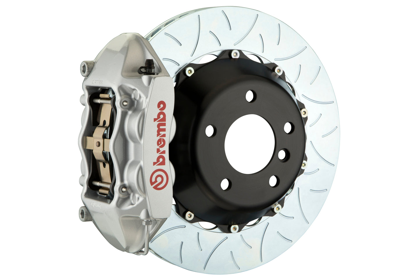 Brembo GT-R Systems 4 Piston Rear Big Brake Kit Silver Slotted Rotors - 2015-2017 Subaru WRX/STI Models without Electronic Parking Brake / BRZ 2013+ / Scion FR-S 2013-2016