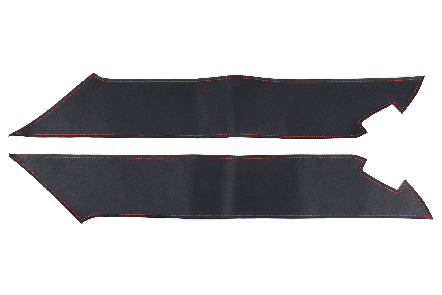 OLM Leather Look Kick Guard Protection Set w/ Red Stitching - 2013-2021 Scion FR-S / Subaru BRZ / Toyota 86