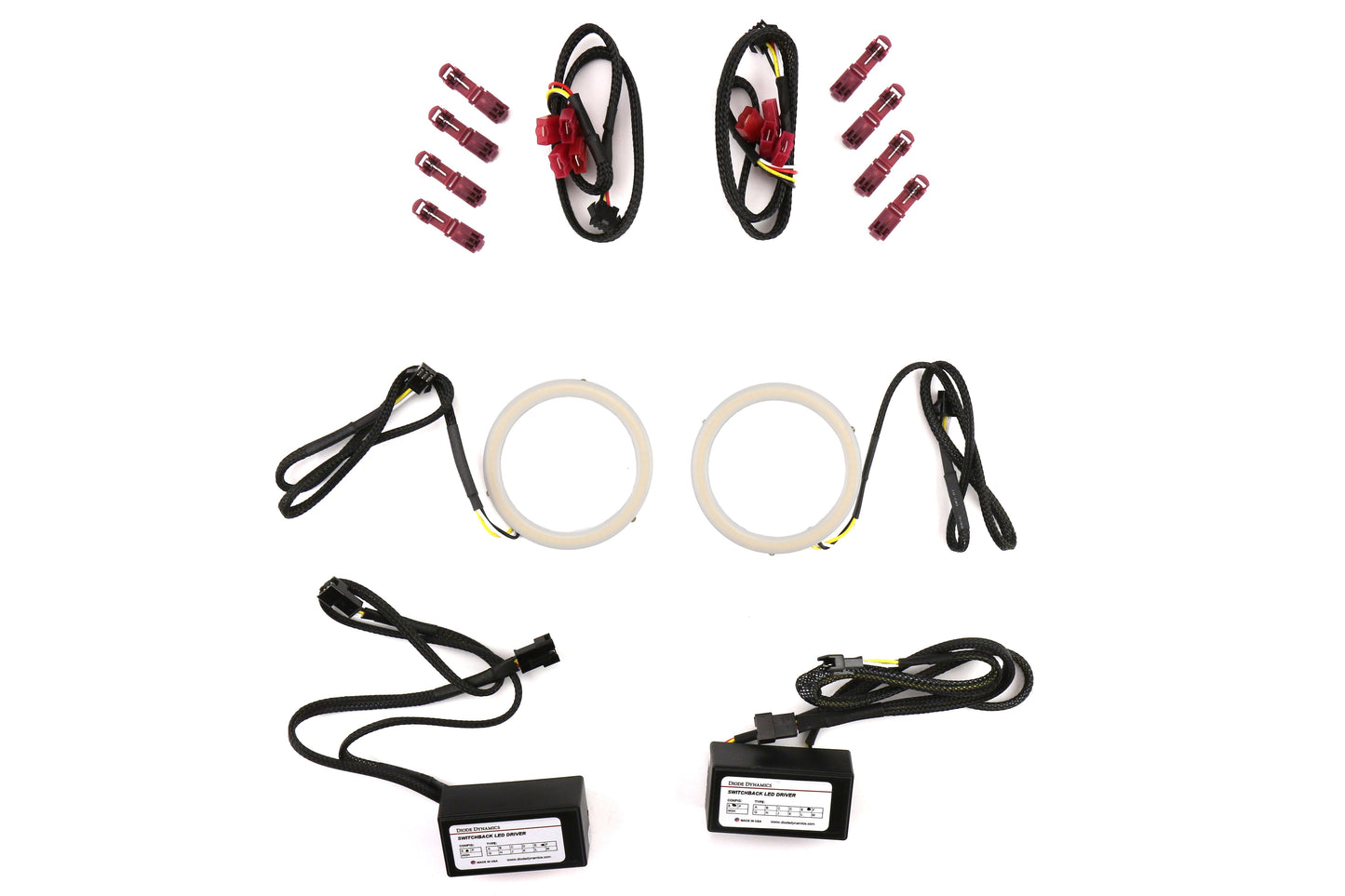 Diode Dynamics HD 80mm Switchback LED Halo Rings - 2015-2021 Subaru WRX / STI
