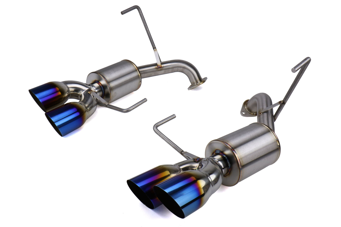 Nameless Performance Axle Back Single Wall Neochrome Tips - 2015-2021 Subaru WRX / 2015-2018 STI