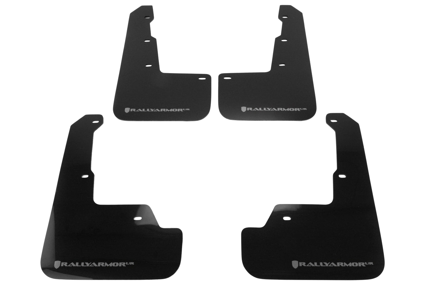 Rally Armor UR Mudflaps Black Urethane Silver Logo -2015-2021 Subaru WRX / STI