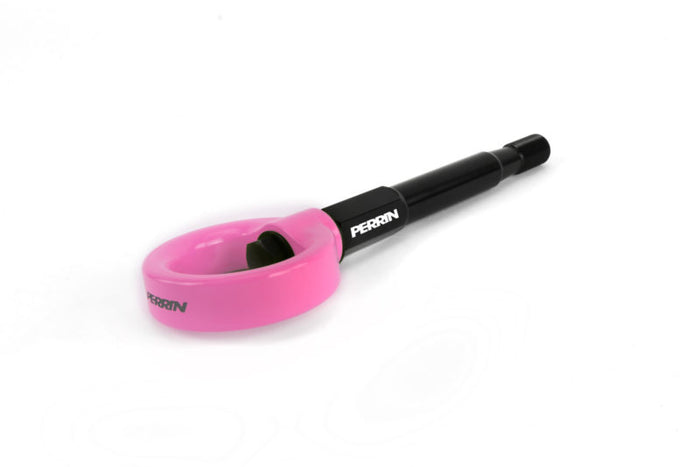 PERRIN Tow Hook Kit for Rear Hyper Pink - 2015-2017 Subaru WRX / STI