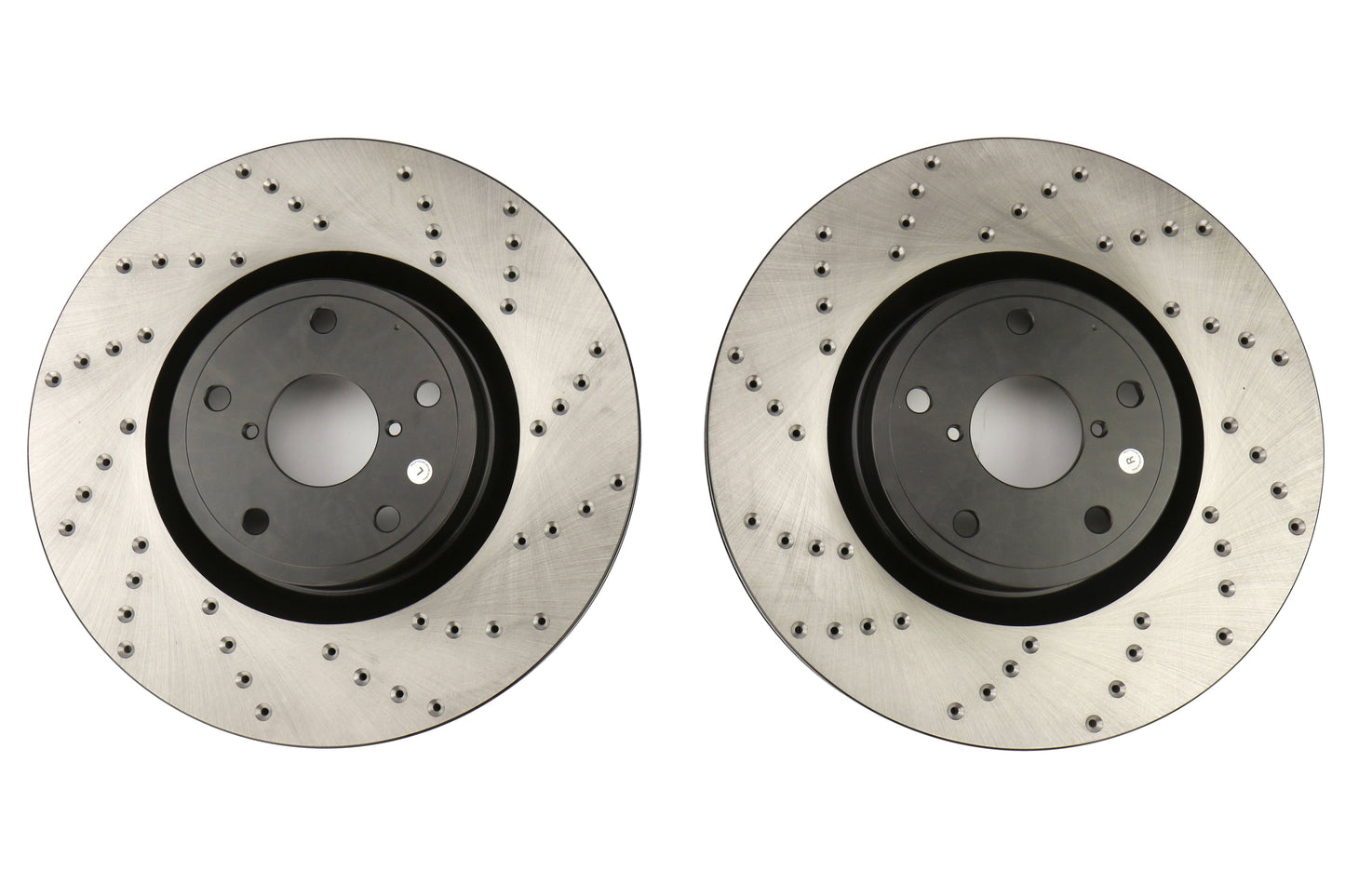 Stoptech Drilled Rotor Pair Front - 2005-2017 Subaru STI