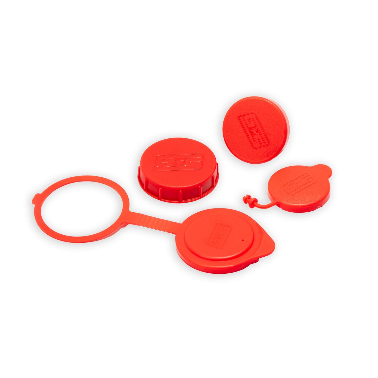 Grimmspeed Engine Bay Reservoir Cap Set - Red - 2022-2024 Subaru WRX / 2013-2024 BRZ / 2013-2016 Scion FRS / 2017-2020 Toyota 86/ 2022-2024 GR86