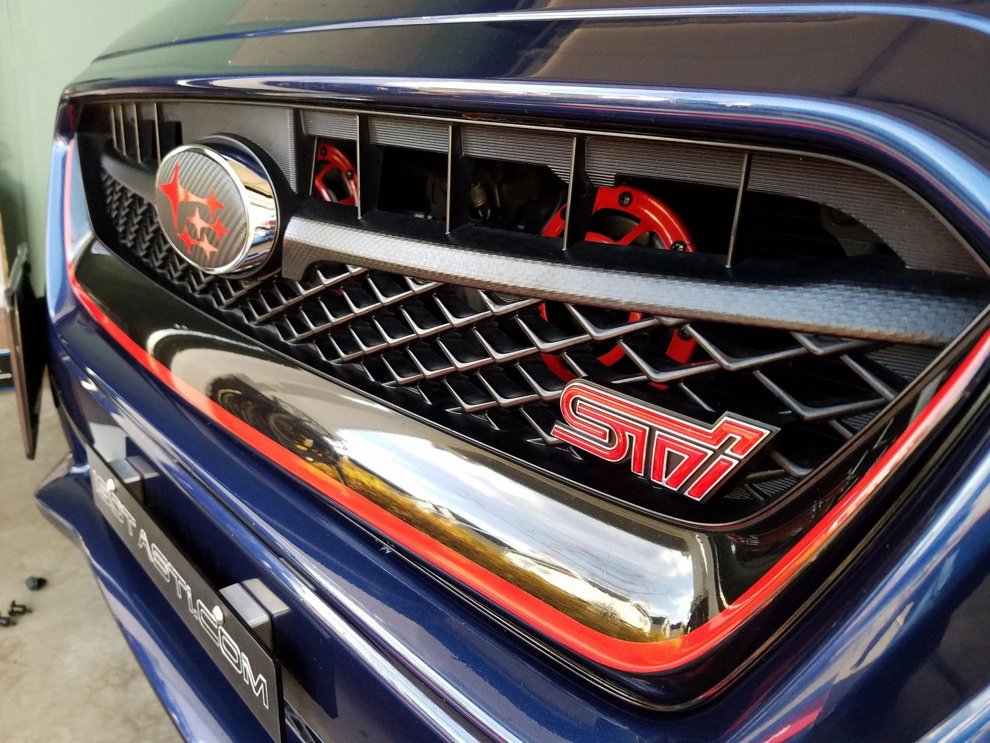 Sticker Fab S207 Style Grille Pinstripe (Mint) - 2015-2021 Subaru WRX/STI