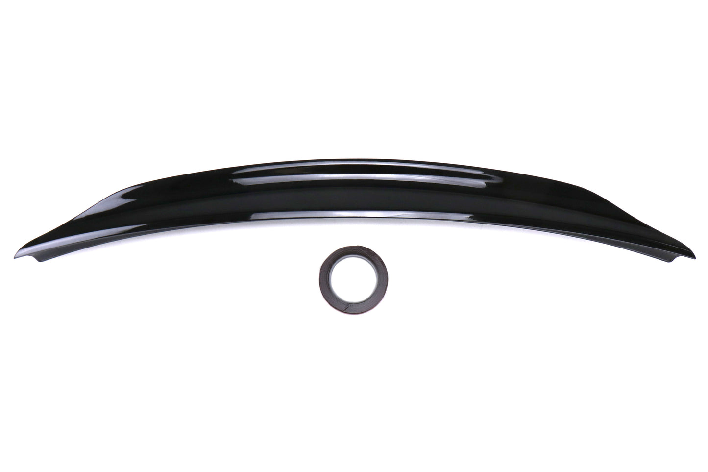 OLM Paint Matched Duckbill Spoiler w/Carbon Fiber Center Line - Crystal Black Silica (D4S) - 2015-2021 Subaru WRX / STI