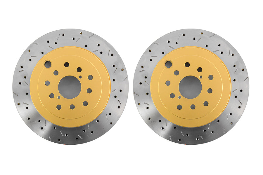 DBA 4000 Series Drilled/Slotted Rotor Pair Rear - 2008-2017 Subaru STI