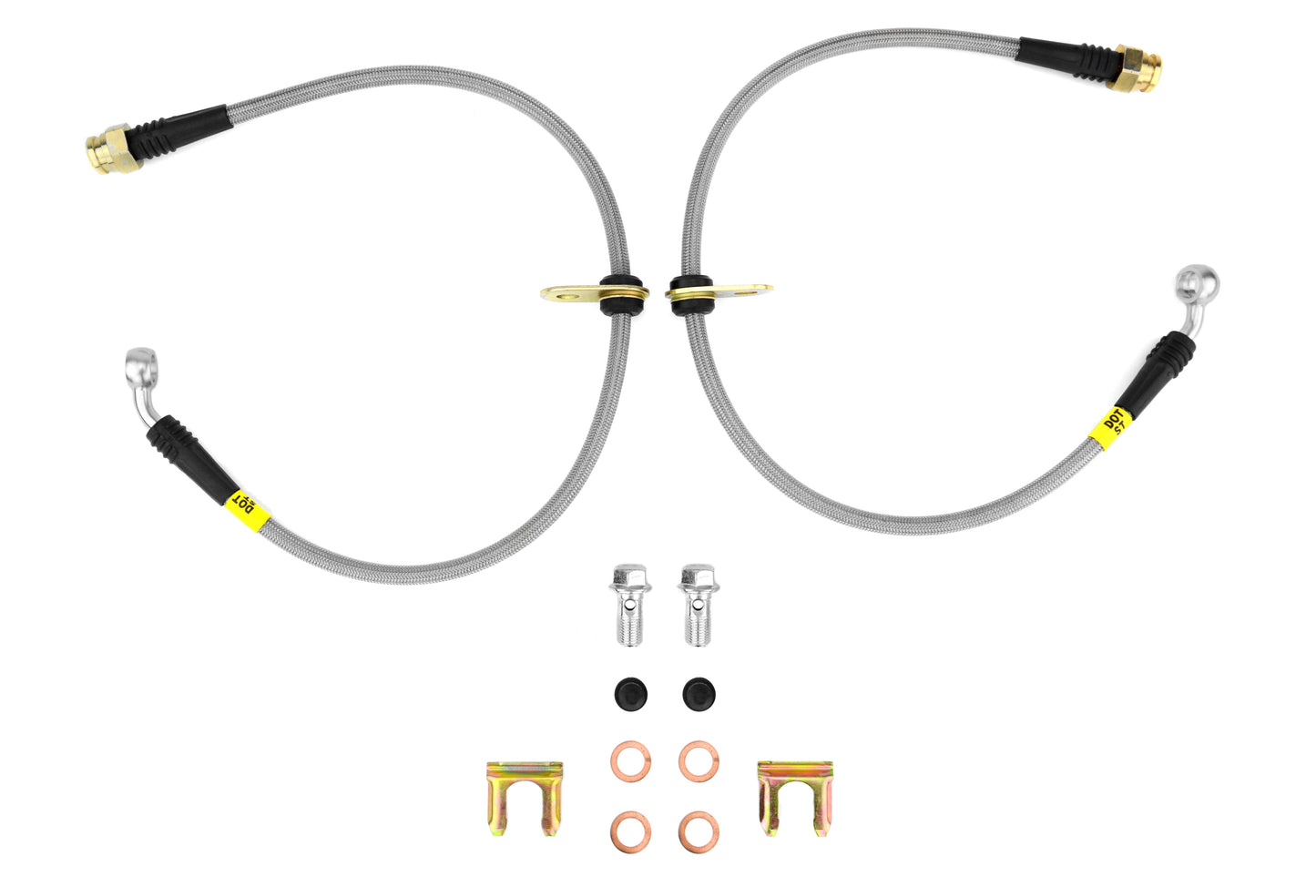 Stoptech Stainless Steel Brake Lines Rear - Subaru Models (inc. 2008-2017 Impreza / 2012-2017 WRX / 2013-2014 STI)