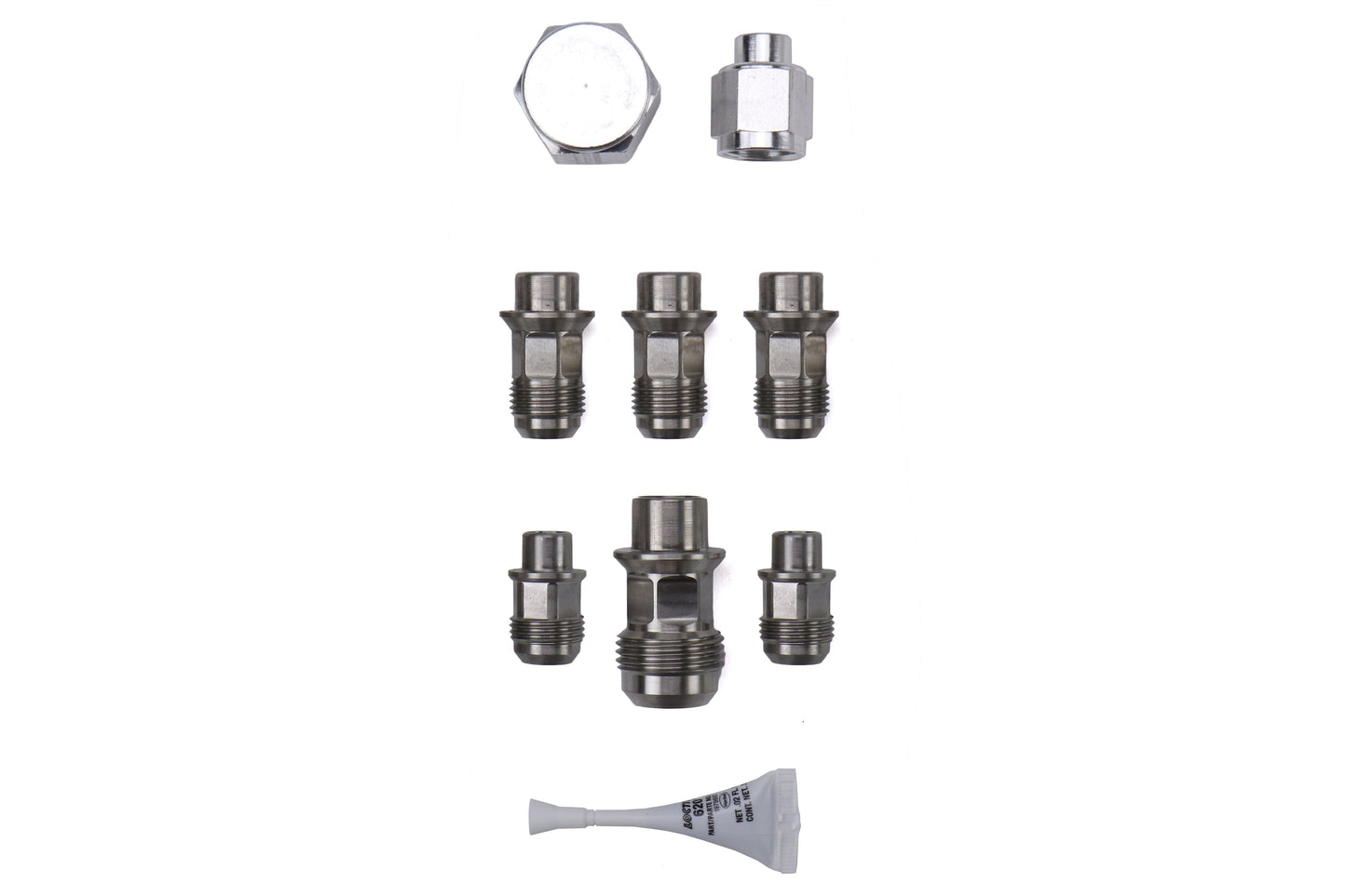 IAG Stainless Steel AN Breather Fitting Set - Subaru Models (inc. 2002-2014 WRX / 2004+ STI)