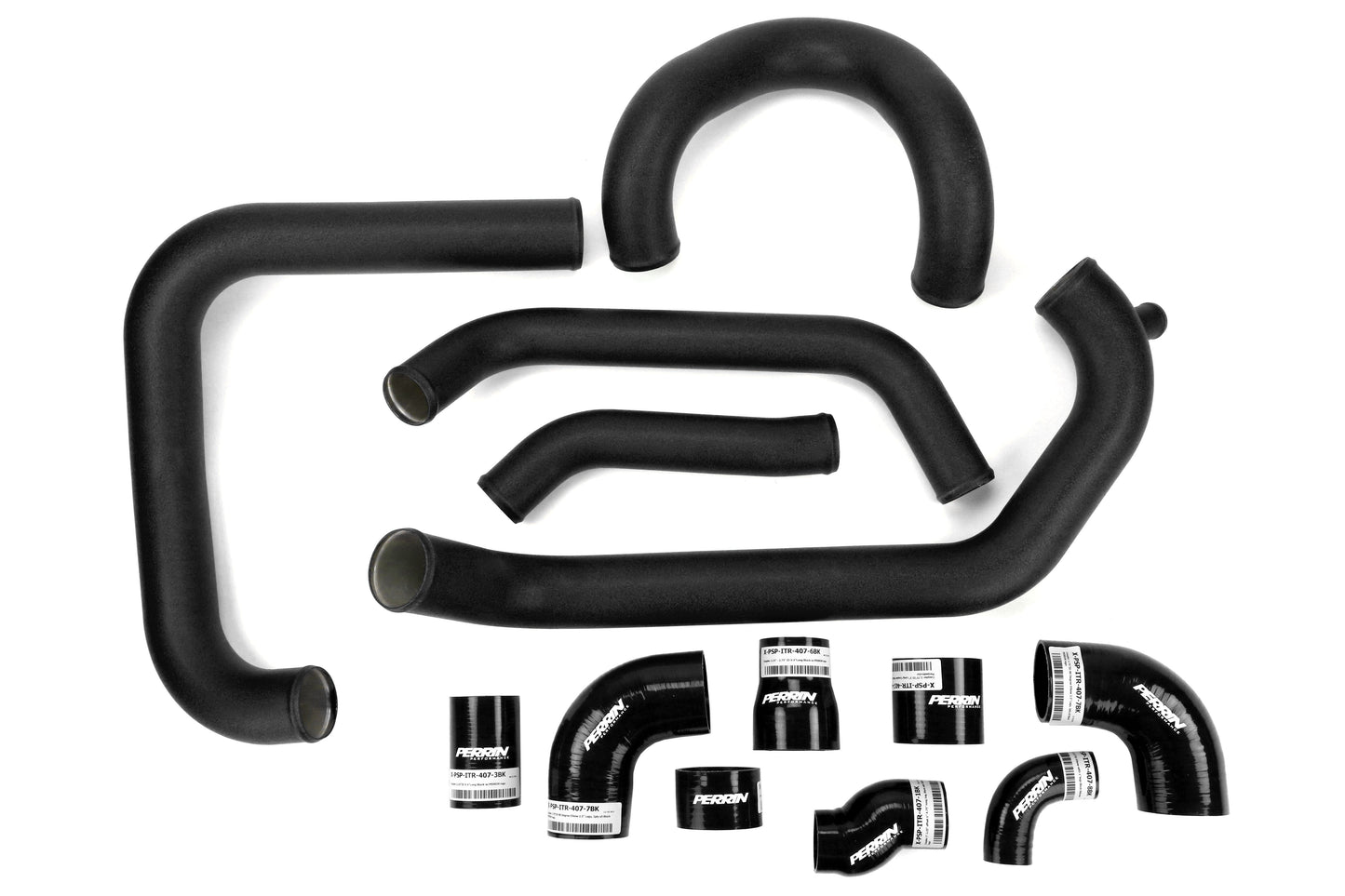 PERRIN Boost Tube Kit Black Piping Black Couplers - 2015-2021 Subaru STI