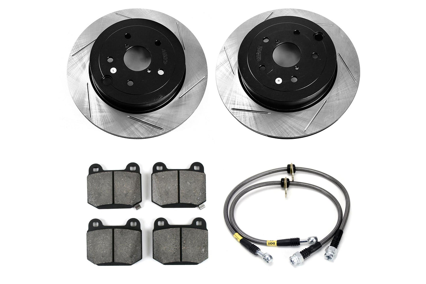 Stoptech Sport Kit Slotted Rear - 2008-2014 Subaru STI
