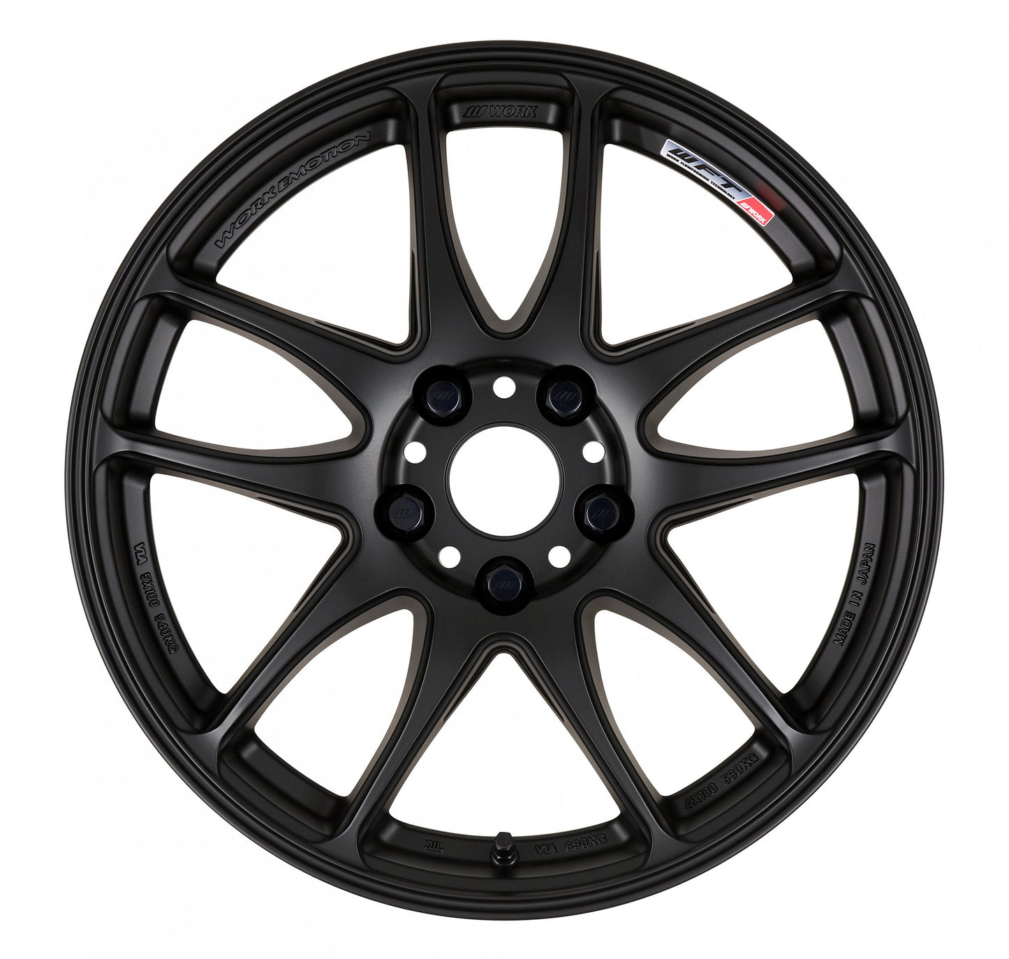 Work Wheels Emotion CR Kiwami Matte Black Semi Concave 18x8.5 +38 5x100 (Sold As Pair) - 2013-2024 Subaru BRZ / Scion FR-S / Toyota GR86 / 2014-2018 Subaru Forester