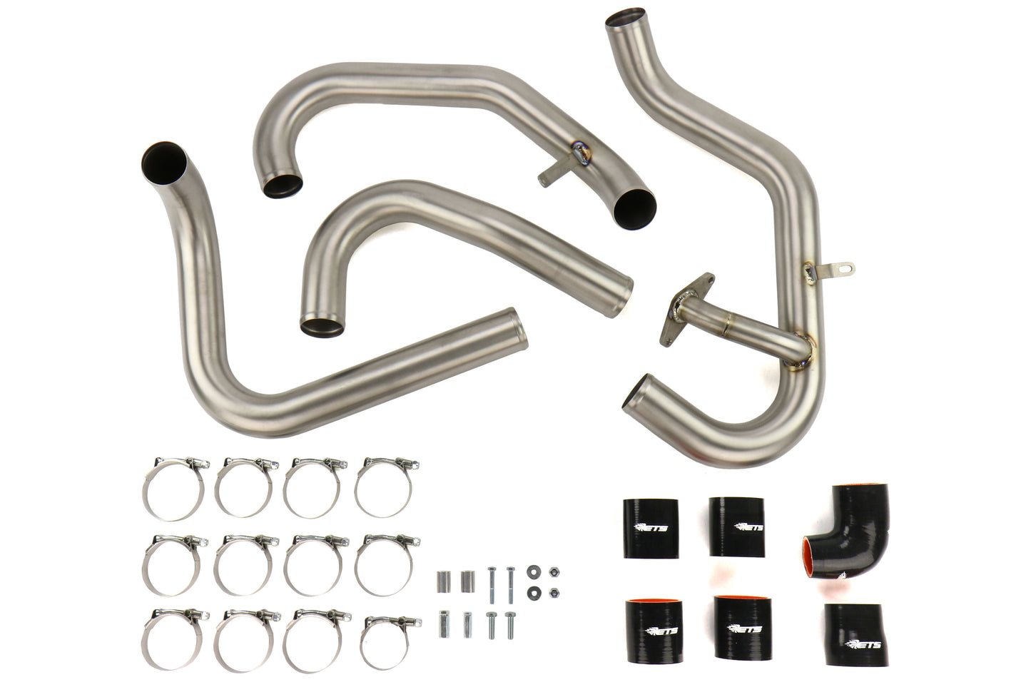 ETS Titanium Front Mount Intercooler Piping Kit Brushed Titanium - 2015-2021 Subaru STI