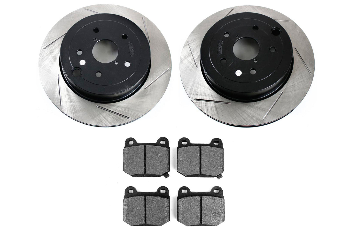 Stoptech Street Axle Pack Slotted Rear - 2008-2017 Subaru STI