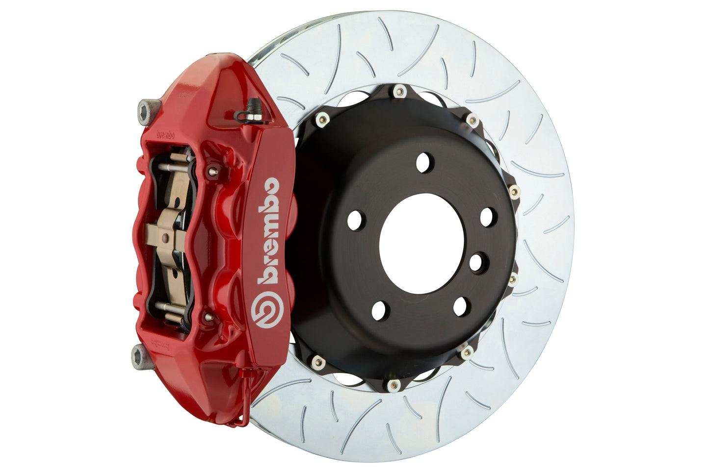 Brembo GT-R Systems 4 Piston Rear Big Brake Kit Red Slotted Rotors - 2015-2017 Subaru WRX/STI Models without Electronic Parking Brake / BRZ 2013+ / Scion FR-S 2013-2016