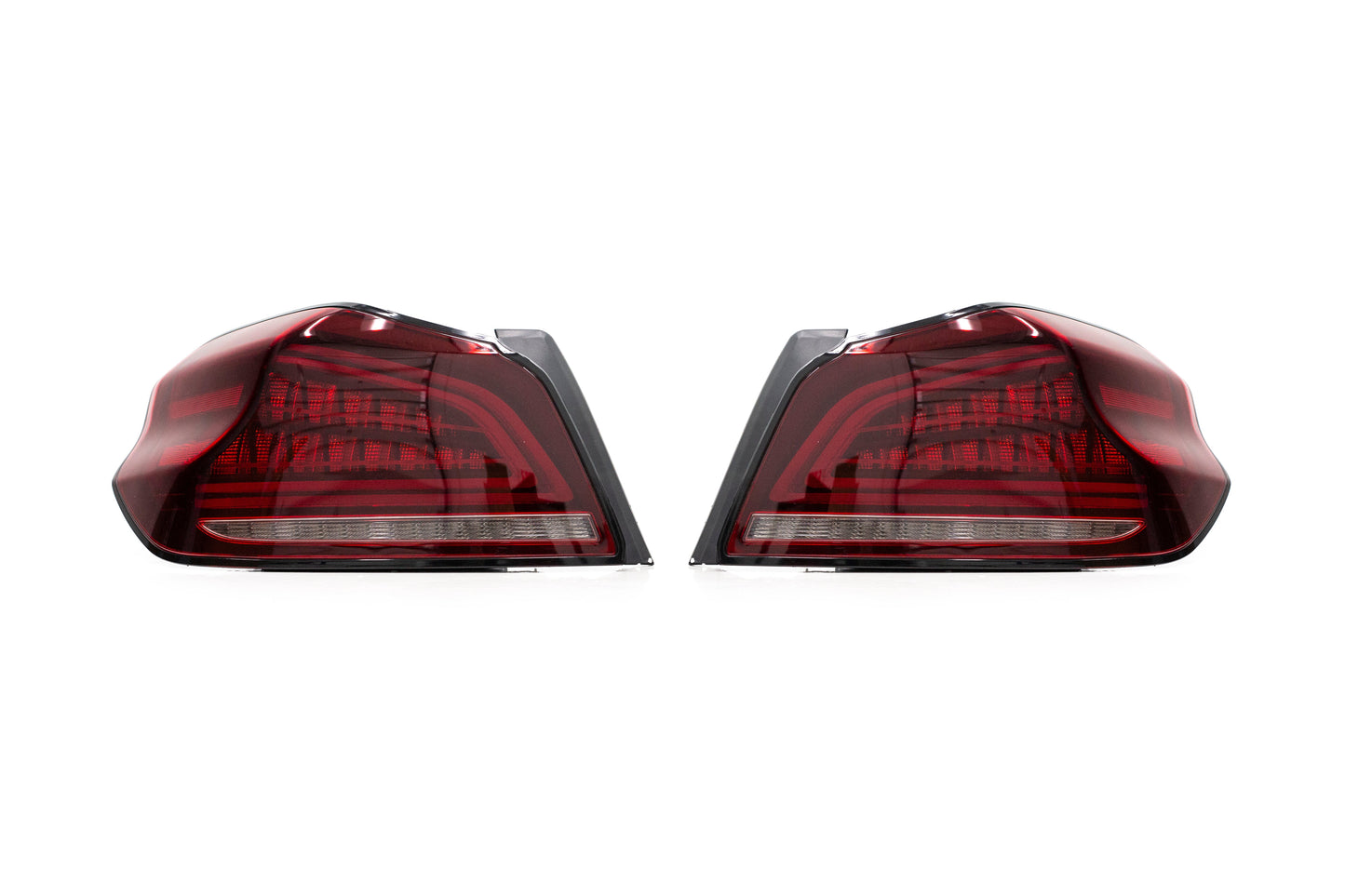 OLM Spec CR Sequential Tail Lights (Red Lens / Black Base) - 2015-2021 Subaru WRX / STI