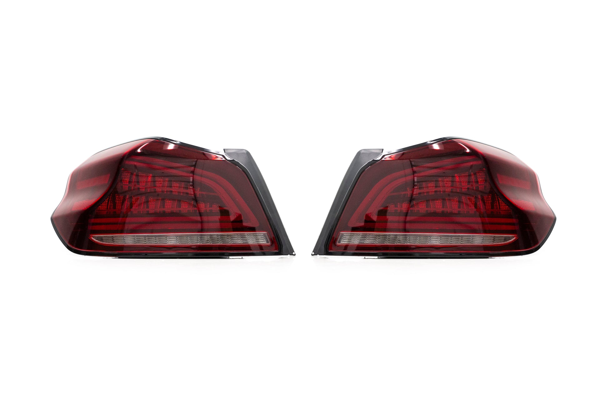 OLM Spec CR Sequential Tail Lights (Red Lens / Black Base) - 2015-2021 Subaru WRX / STI