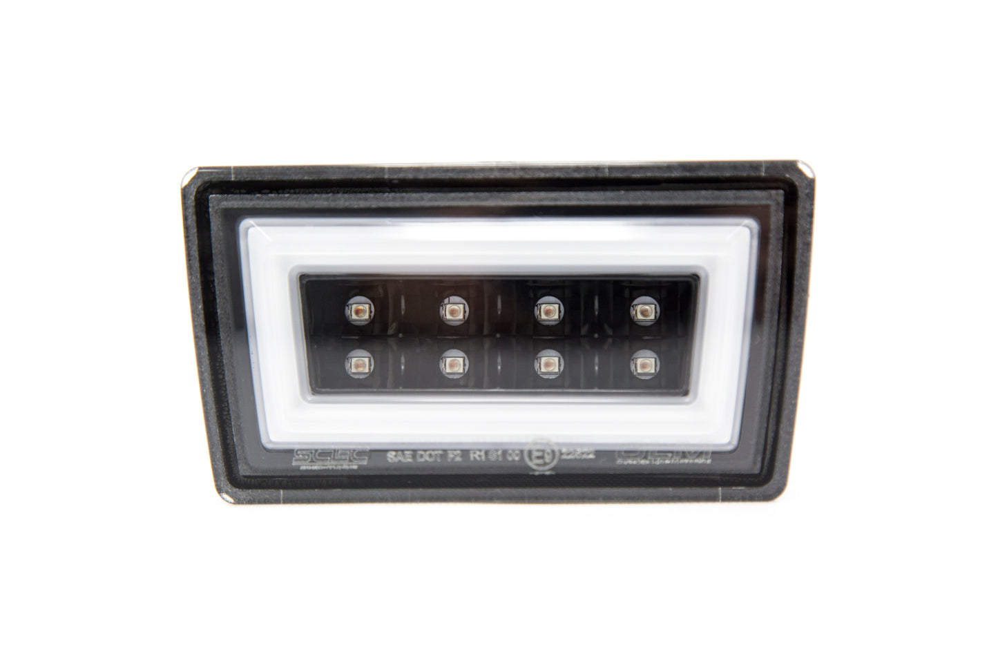 OLM V3 F1 Rear Brake Light (Clear Lens, Gloss Black Base, White Bar) - Subaru Models (Inc. 2015-2021 WRX / STI)