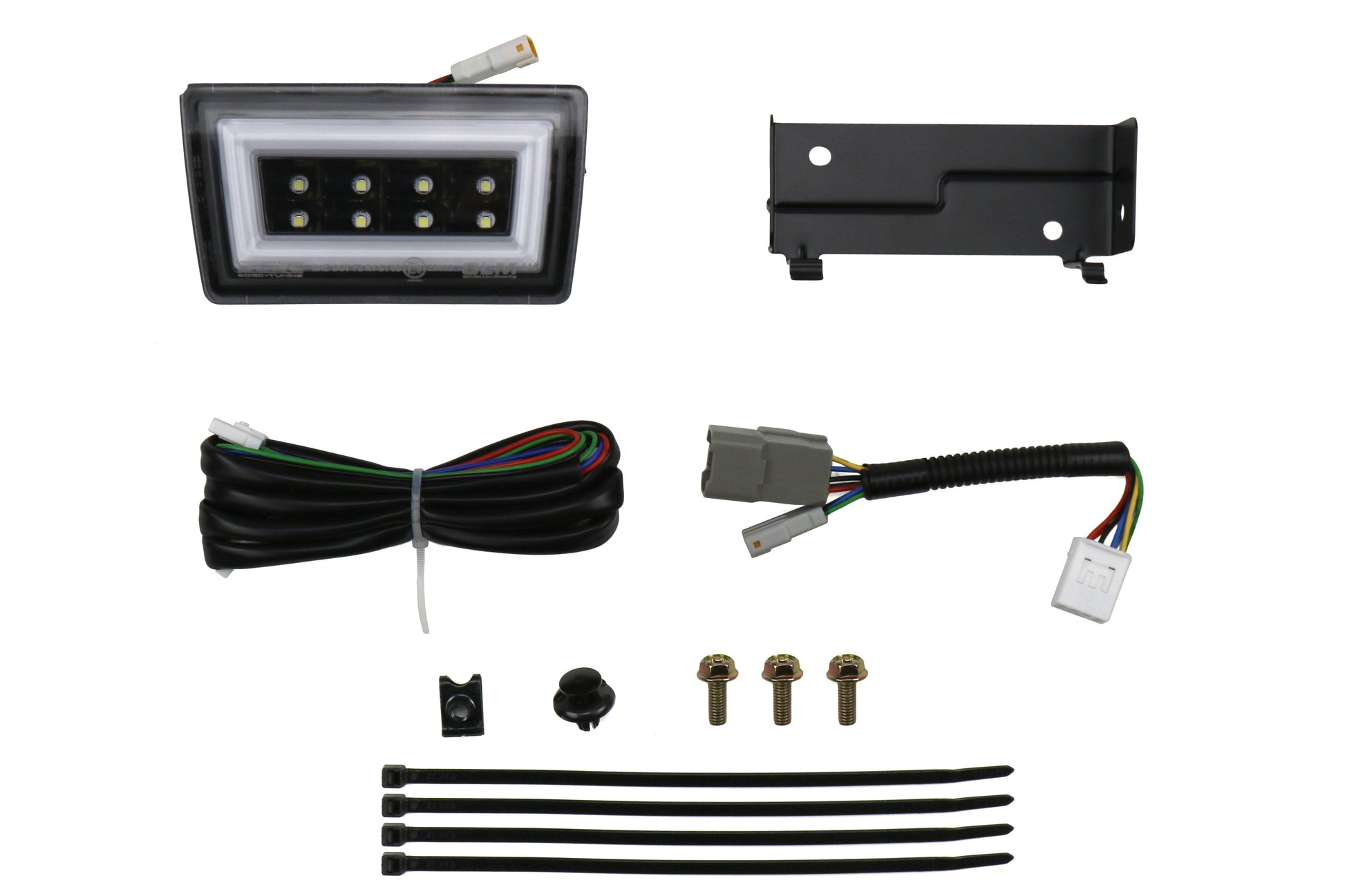 OLM NB+R F1 Rear Brake Light - Clear Lens / Black Base / White Bar - 2015-2021 Subaru WRX / STI