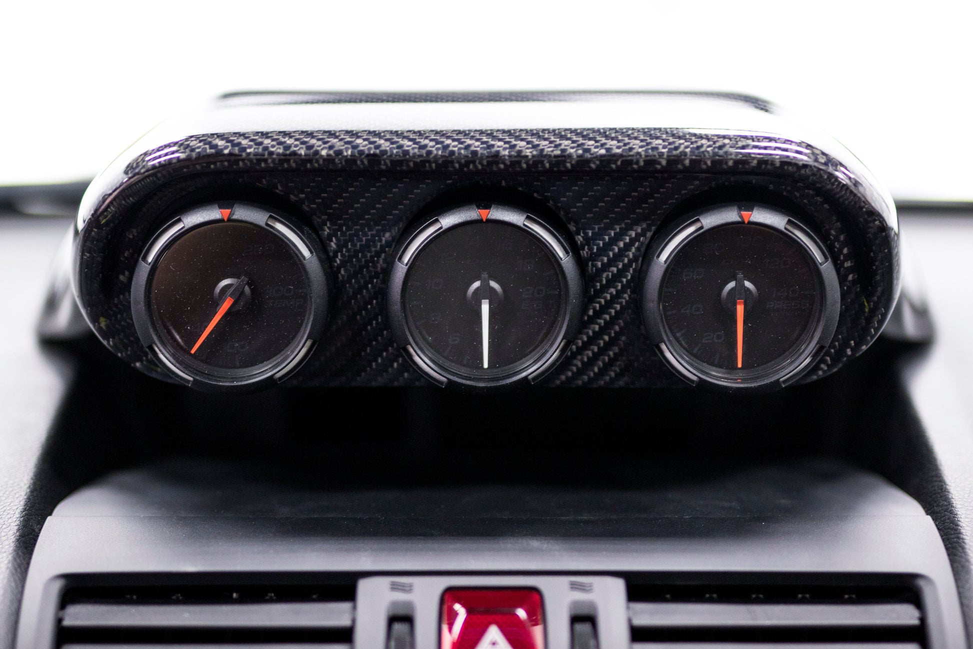 OLM Carbon Fiber OLM S-line Triple Gauge Pod - 2015-2021 Subaru WRX / STI