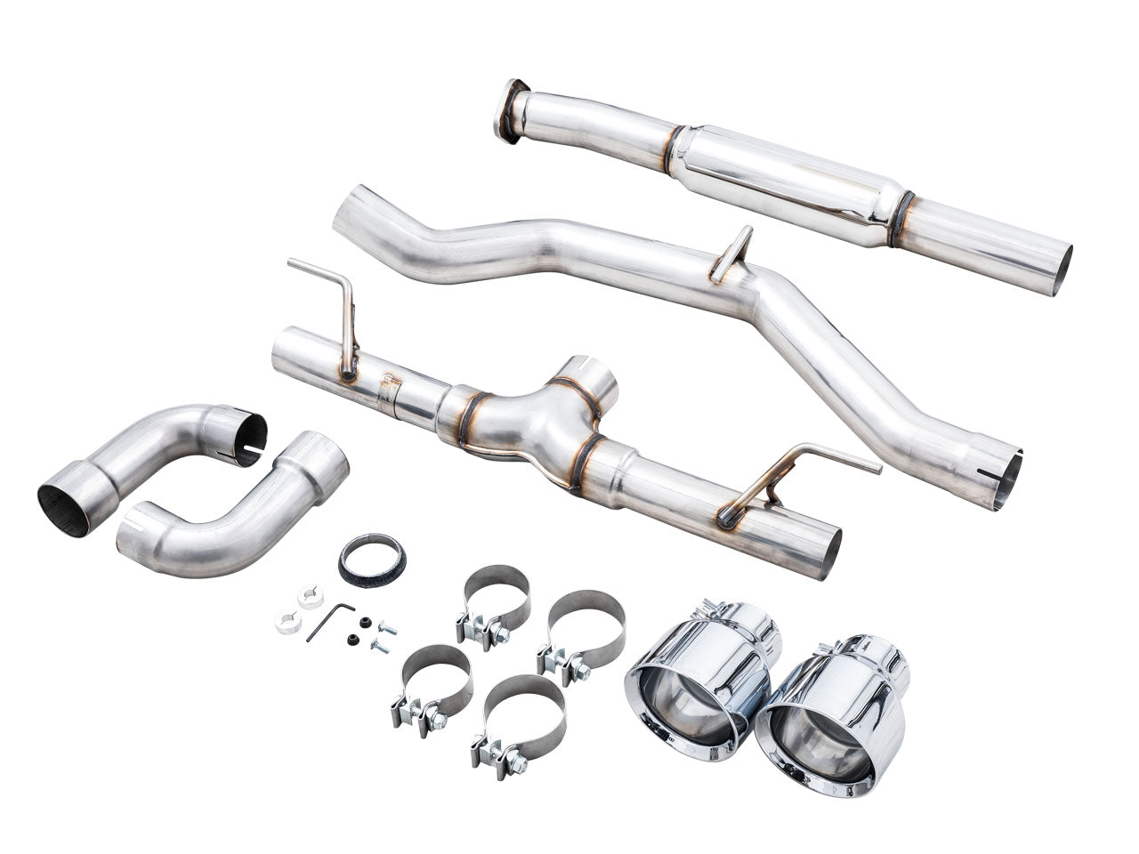 AWE Track Edition Exhaust (Chrome Silver Tips) - 2013-2016 Scion FR-S / 2013-2024 Subaru BRZ / 2017-2020 Toyota 86 / 2022-2024 GR86