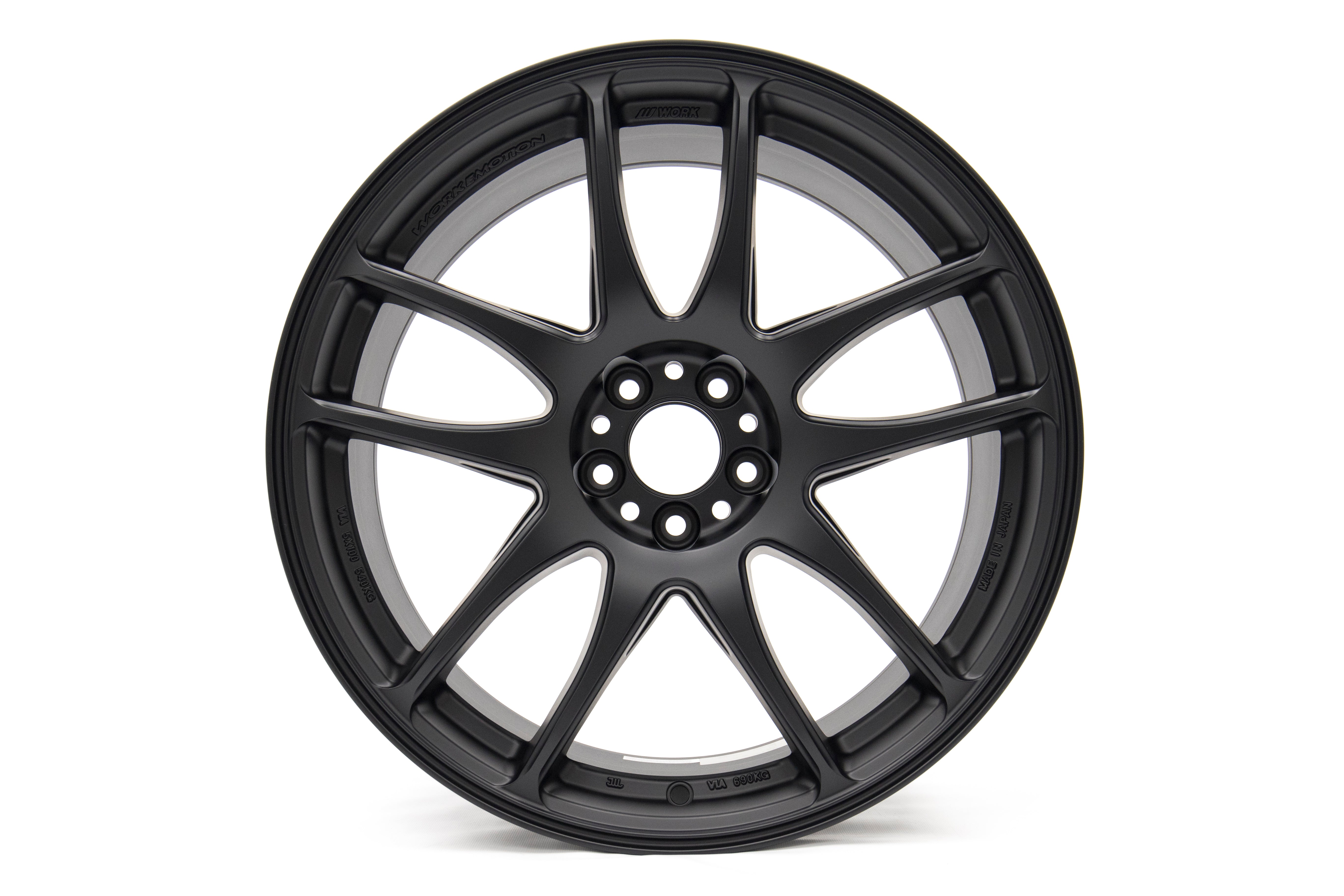 Work Emotion CR Kiwami  Matte Black 18x8.5 +47 5x100 Semi Concave (Sold As Pair) - 2013-2024 Subaru BRZ / Scion FR-S / Toyota GR86 / 2014-2018 Subaru Forester