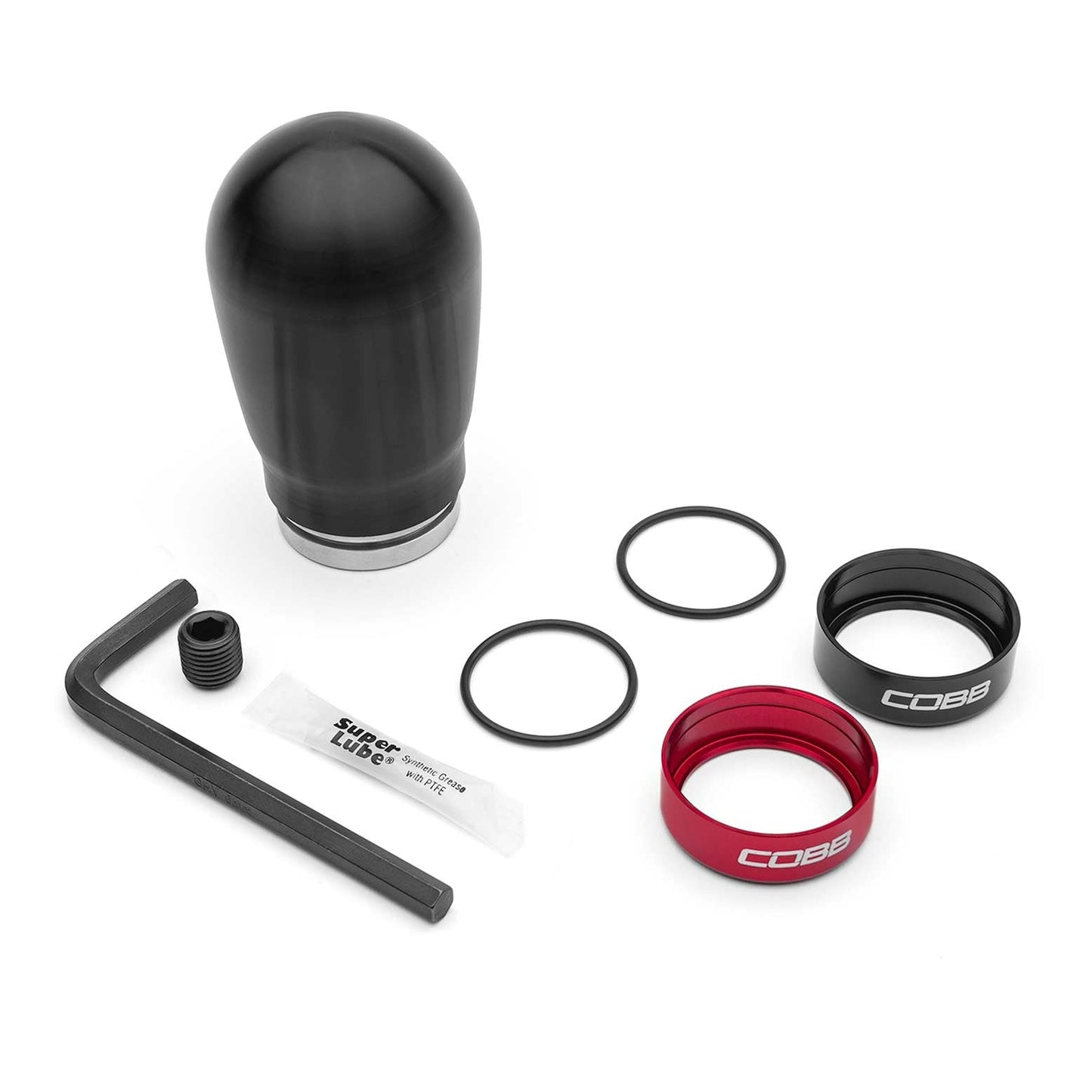 COBB Tall Weighted Shift Knob - Black - 2013-2016 Scion FR-S / 2013-2024 Subaru BRZ / 2017-2024 Toyota GT-86/GR86 / 2013-2018 Ford Focus / 2014-2019 Ford Fiesta (Manual Models Only)