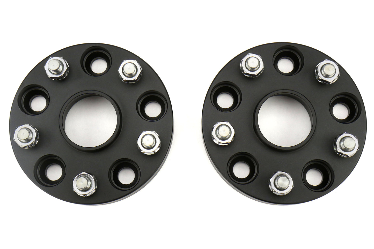 ISC Suspension Wheel Spacers 5x114.3 25mm Black Pair - Subaru STI 2005+ / WRX 2015+