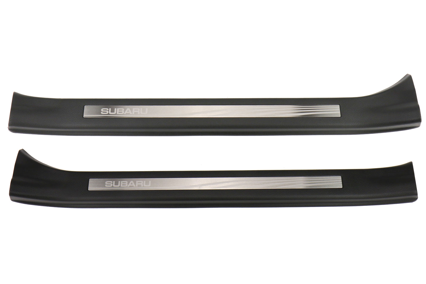 Subaru OEM Silver Etched Door Sills - 2015-2021 Subaru WRX / STI