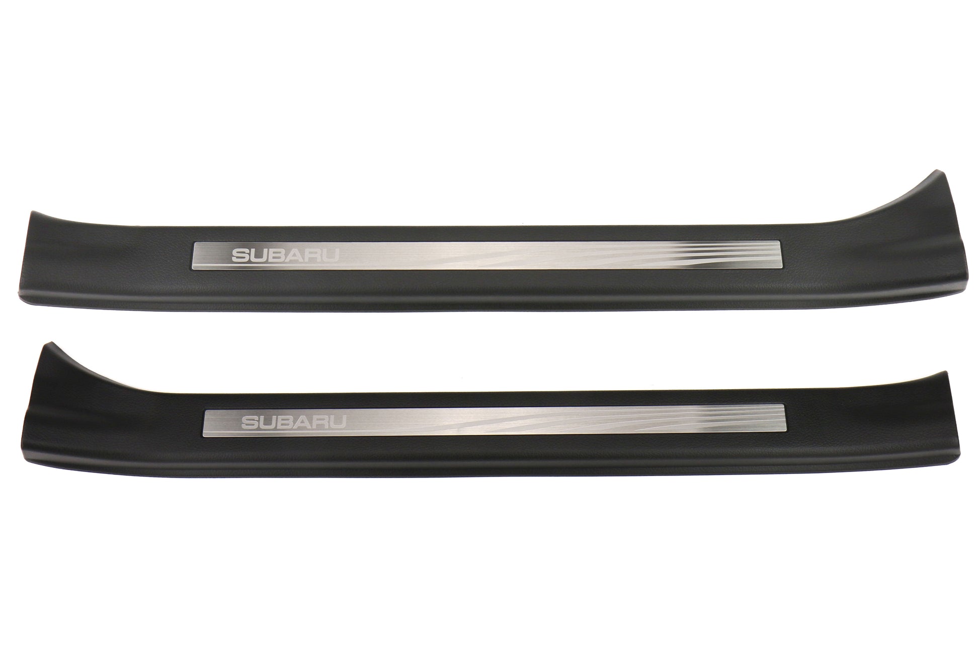 Subaru OEM Silver Etched Door Sills - 2015-2021 Subaru WRX / STI