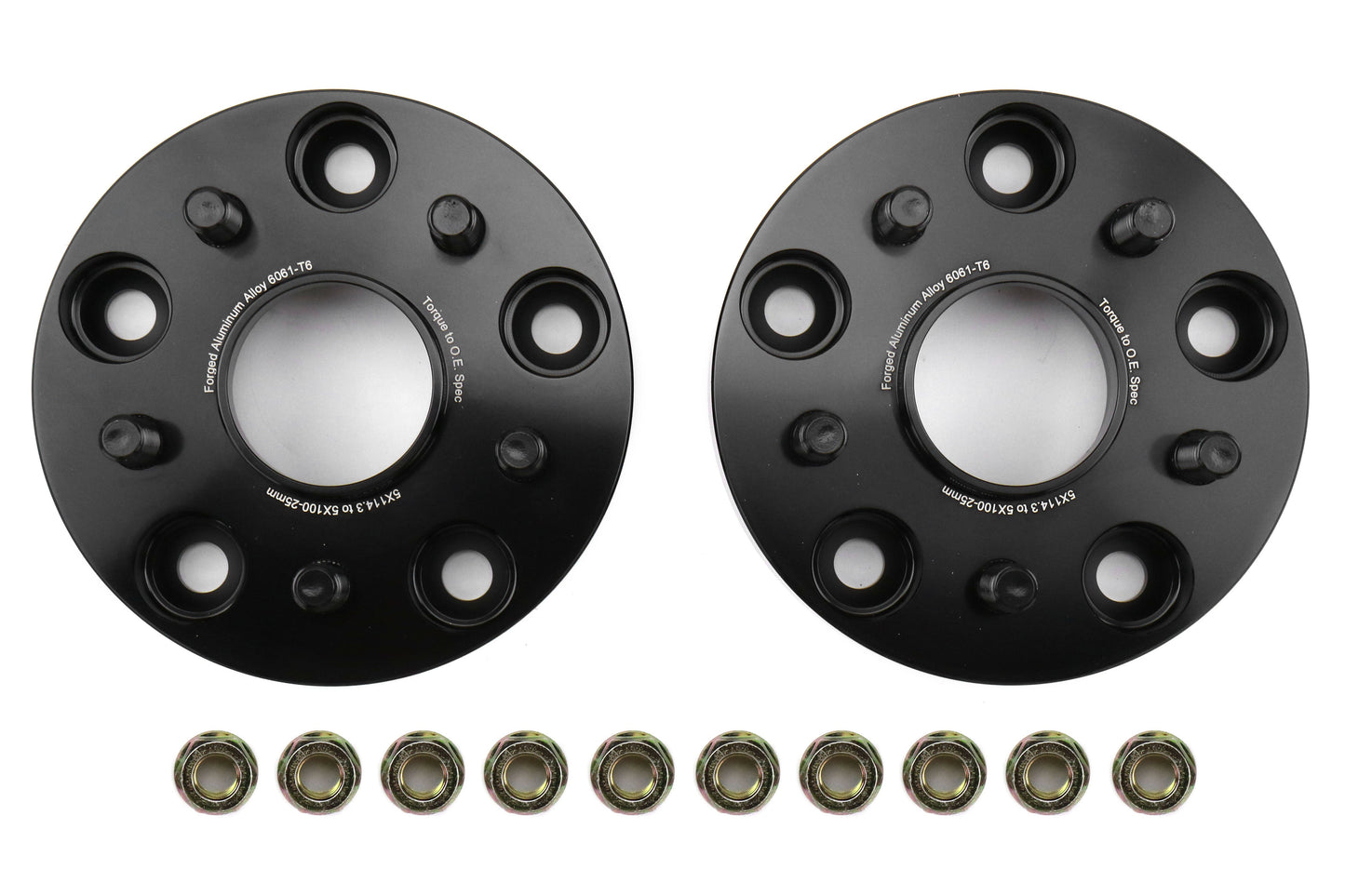 FactionFab 5x114.3 to 5x100 25mm Conversion Wheel Spacers Adaptors - 2015-2021 Subaru STI / 2015-2024 WRX / 2005-2014 Impreza