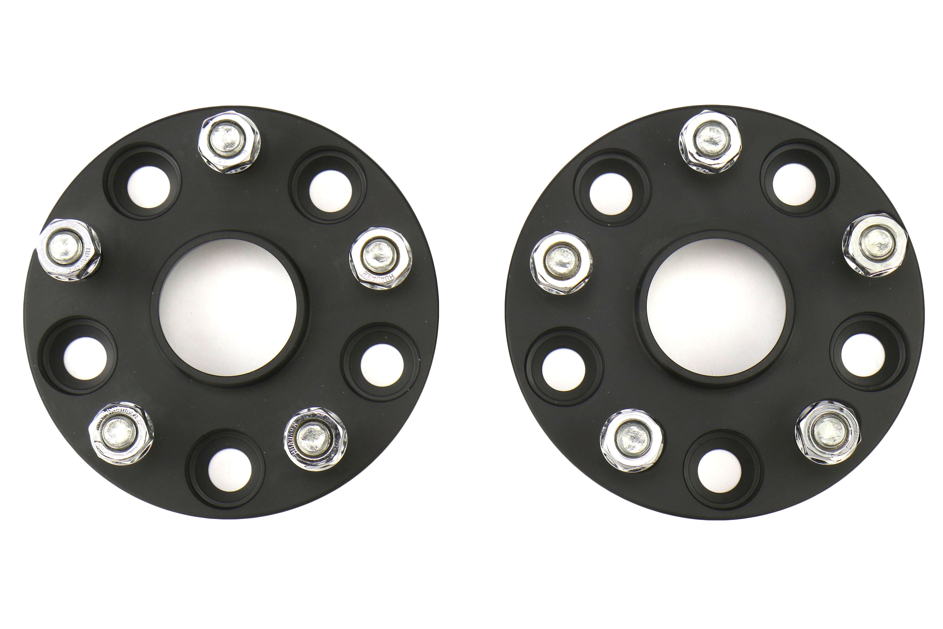 ISC Suspension Wheel Spacers 5x114.3 15mm Black Pair - Subaru STI 2005+