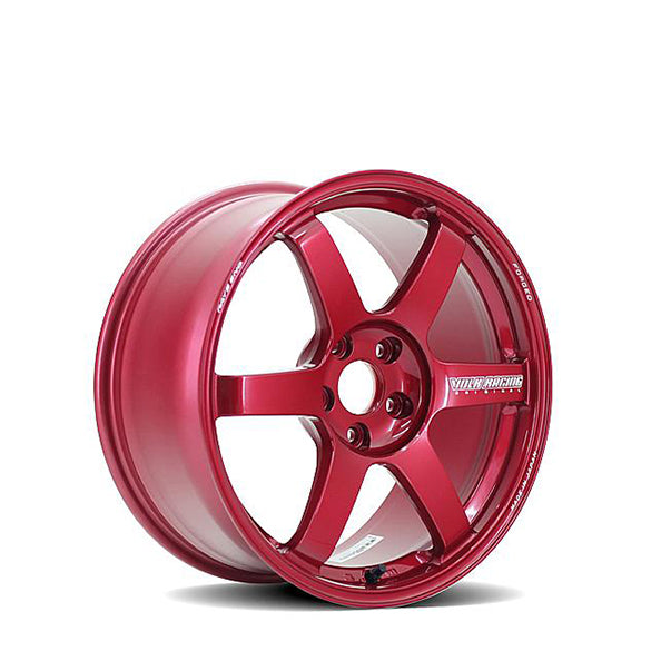 Volk Racing TE37 SAGA Hyper Red 18x10 +41 5x114.3 (Single Wheel) - 2015-2023 Subaru WRX / 2015-2021 STI / 2019-2023 Forester