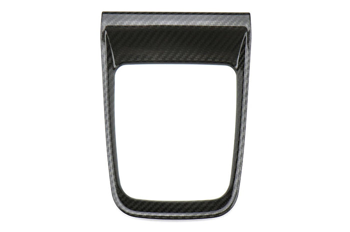 OLM S-Line Dry Carbon Fiber CVT Shifter Trim Cover - 2015-2021 Subaru WRX (CVT) / STI (CVT)