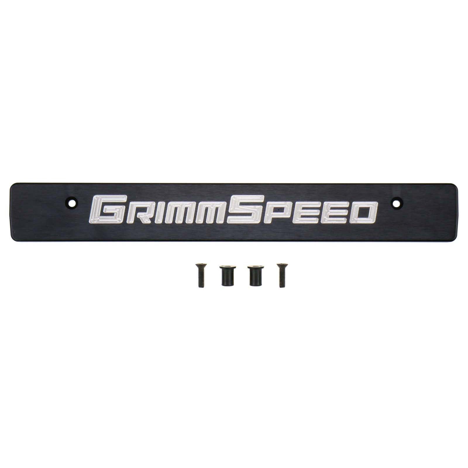 GrimmSpeed License Plate Delete Black/Silver - 2015-2021 Subaru WRX/STI