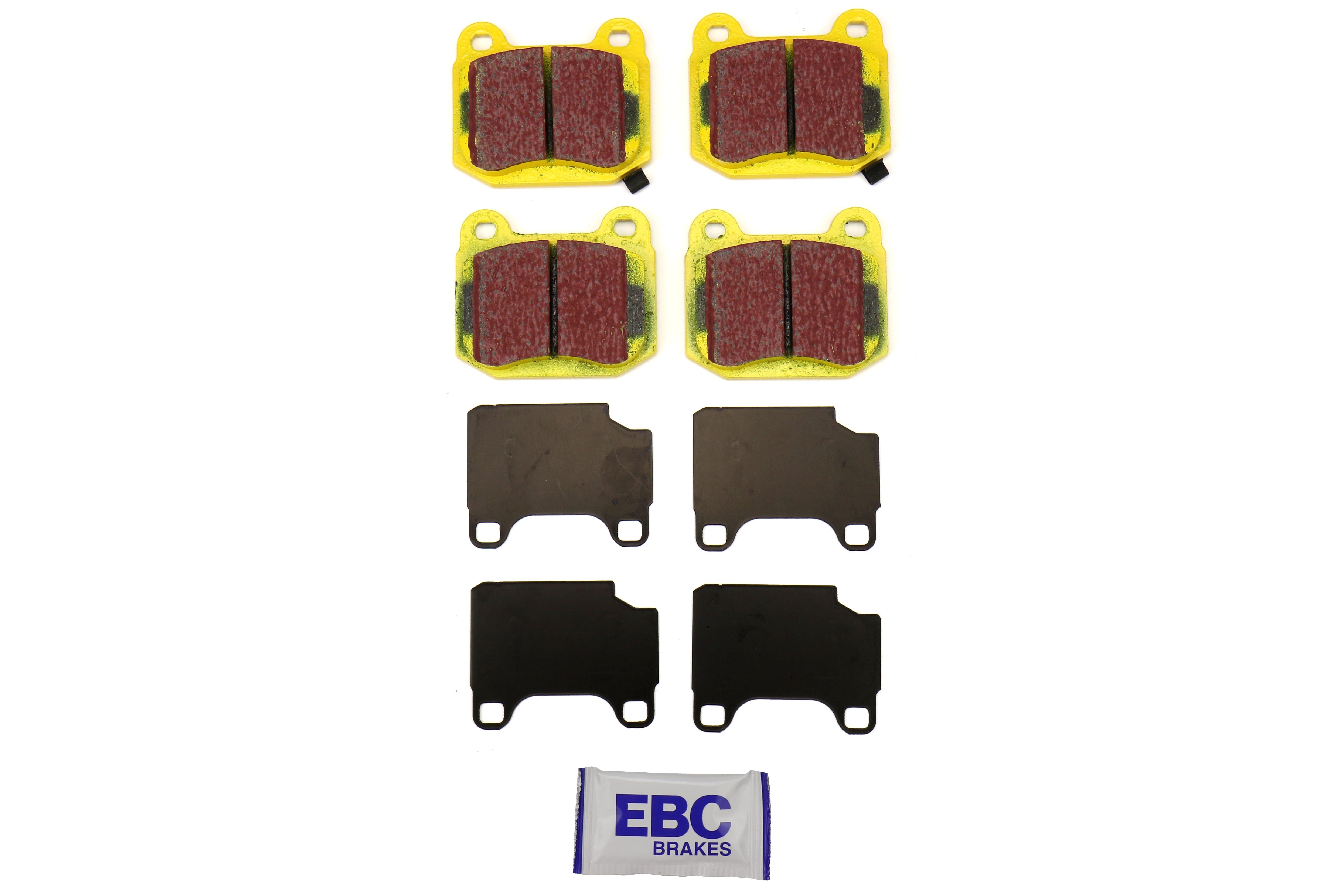 EBC Brakes Yellowstuff Street And Track Rear Brake Pads - 2004-2017 Subaru STI / Mitsubishi Evo / OEM Brembo Applications
