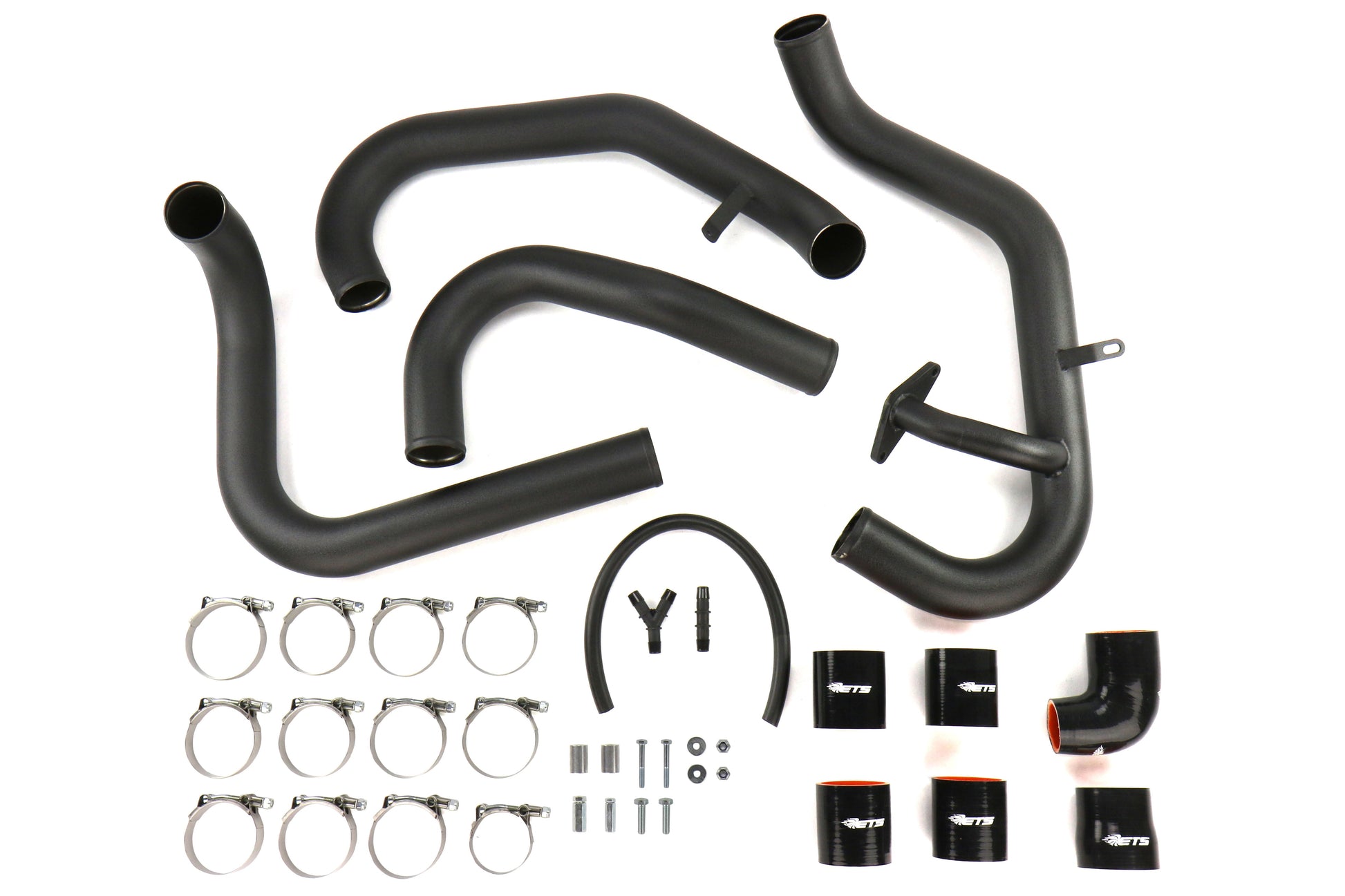 ETS Front Mount Intercooler Piping Kit Wrinkle Black - 2015-2021 Subaru STI