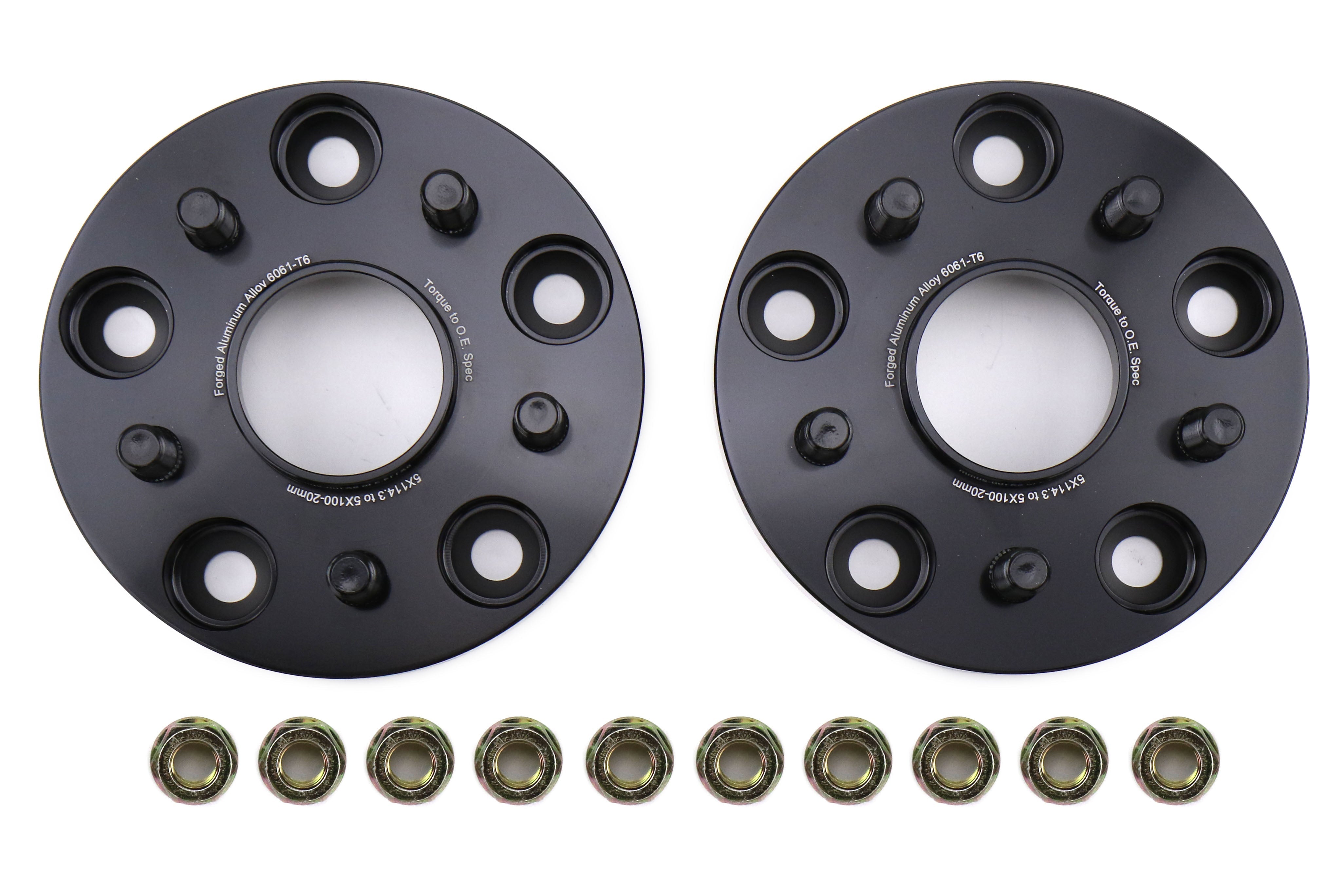 FactionFab 5x114.3 to 5x100 20mm Conversion Wheel Spacers, Pair - 2015-2021 Subaru STI / 2015-2024 WRX / 2005-2014 Impreza