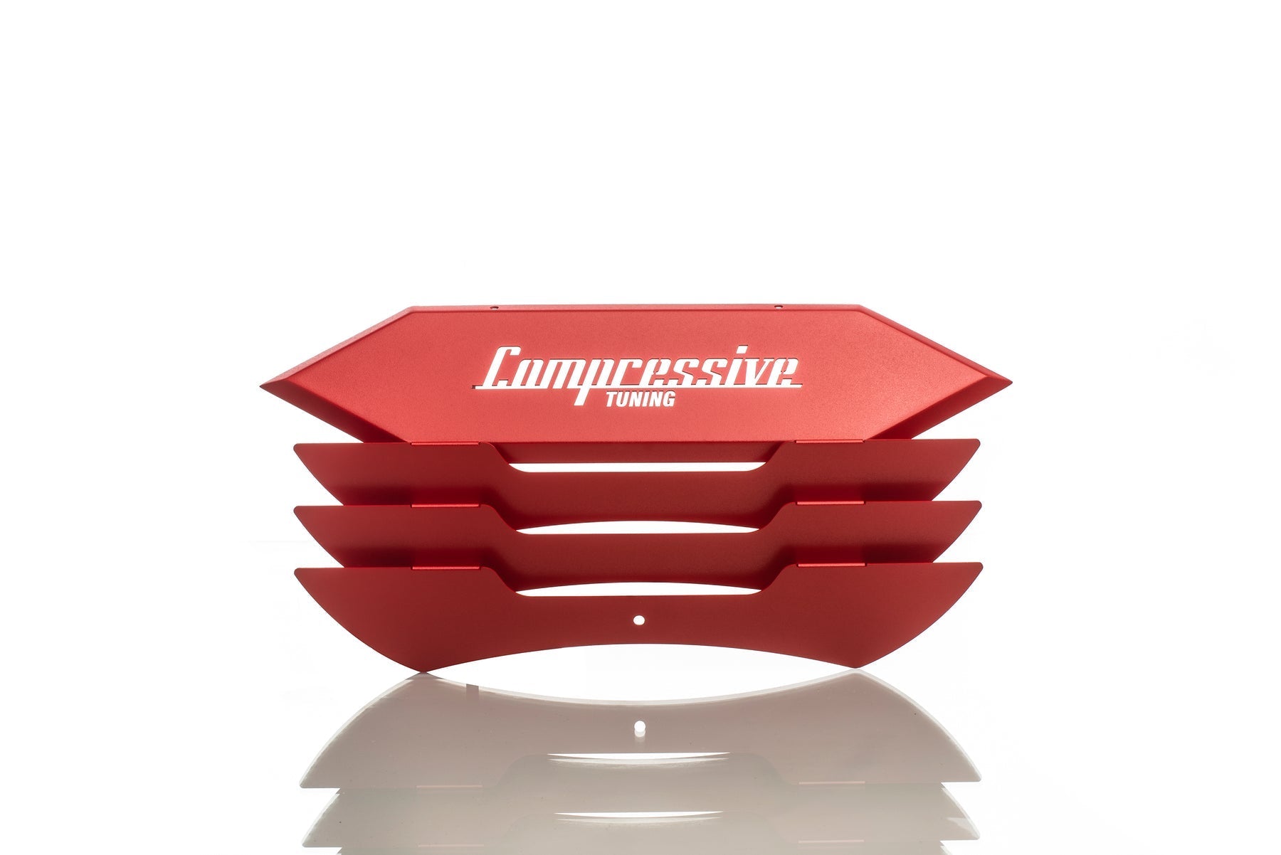 Compressive Tuning STI Louver Covers, pulley cover kit, RED - 2015-2021 Subaru STI / 2008-2014 Impreza