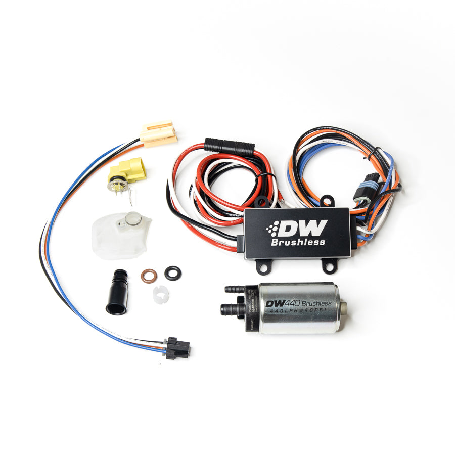 DeatschWerks 440lph in-tank brushless fuel pump + PWM controller w/ 9-0910 install kit - Subaru Models (inc. 2008-2014 WRX / 2008-2021 STI)
